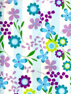 Mod Purple Floral Giftwrap