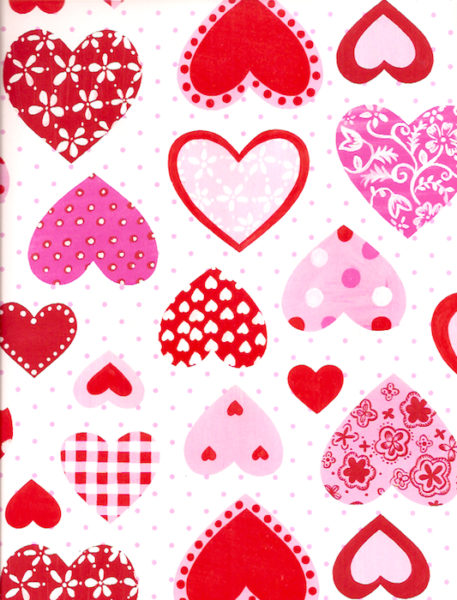 Patchwork Hearts Giftwrap