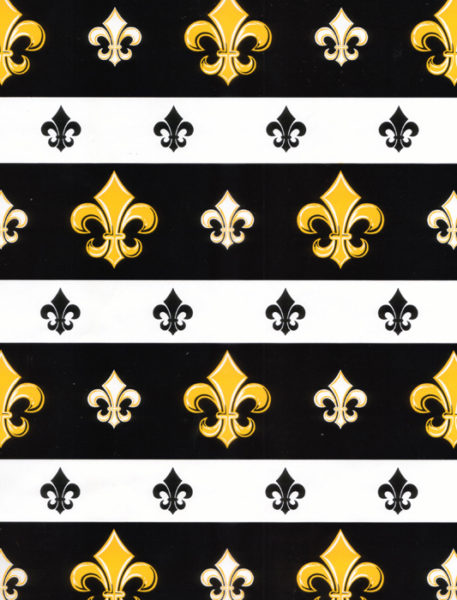 Black Fleur de Lis Giftwrap