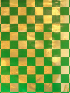 Green & Gold Squares Foil