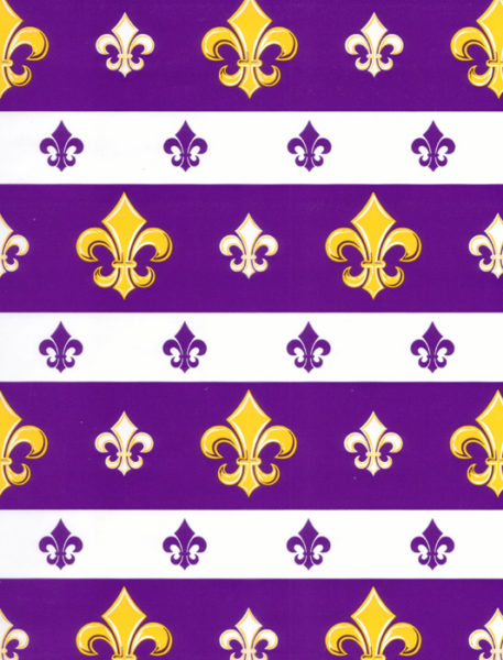 Purple Fleur de Lis Giftwrap