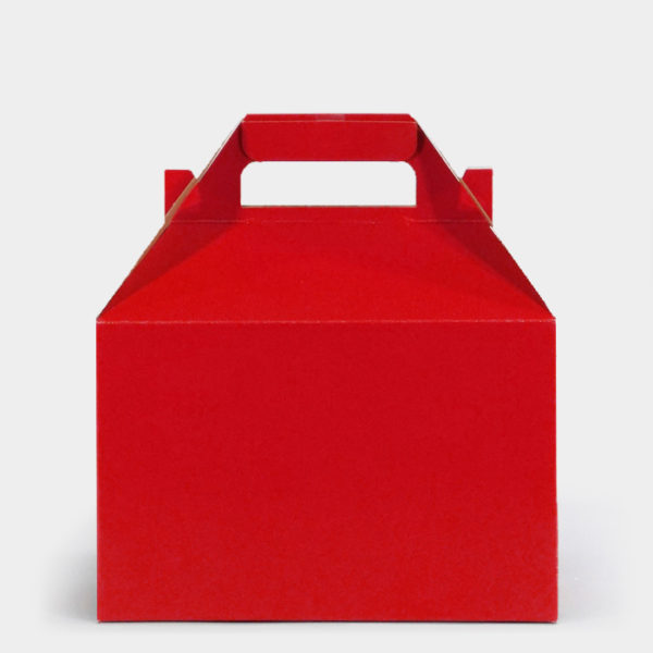 Solid Red Glossy Gable Box