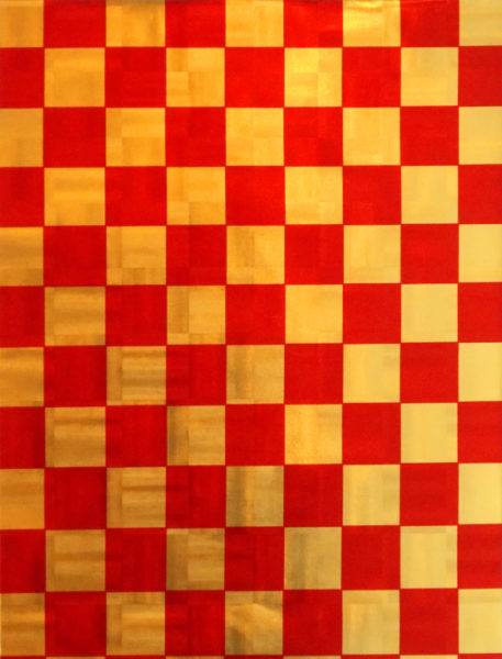 Red & Gold Shimmer Squares Foil