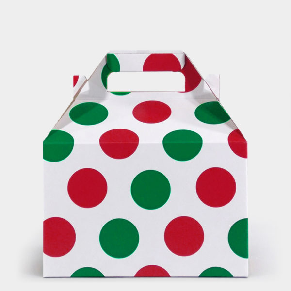 Red & Green Dots Gable Box