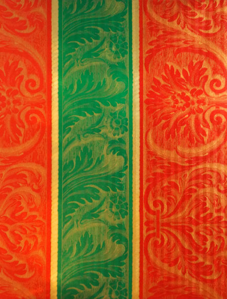 Red & Green & Gold Bands Embossed Foil